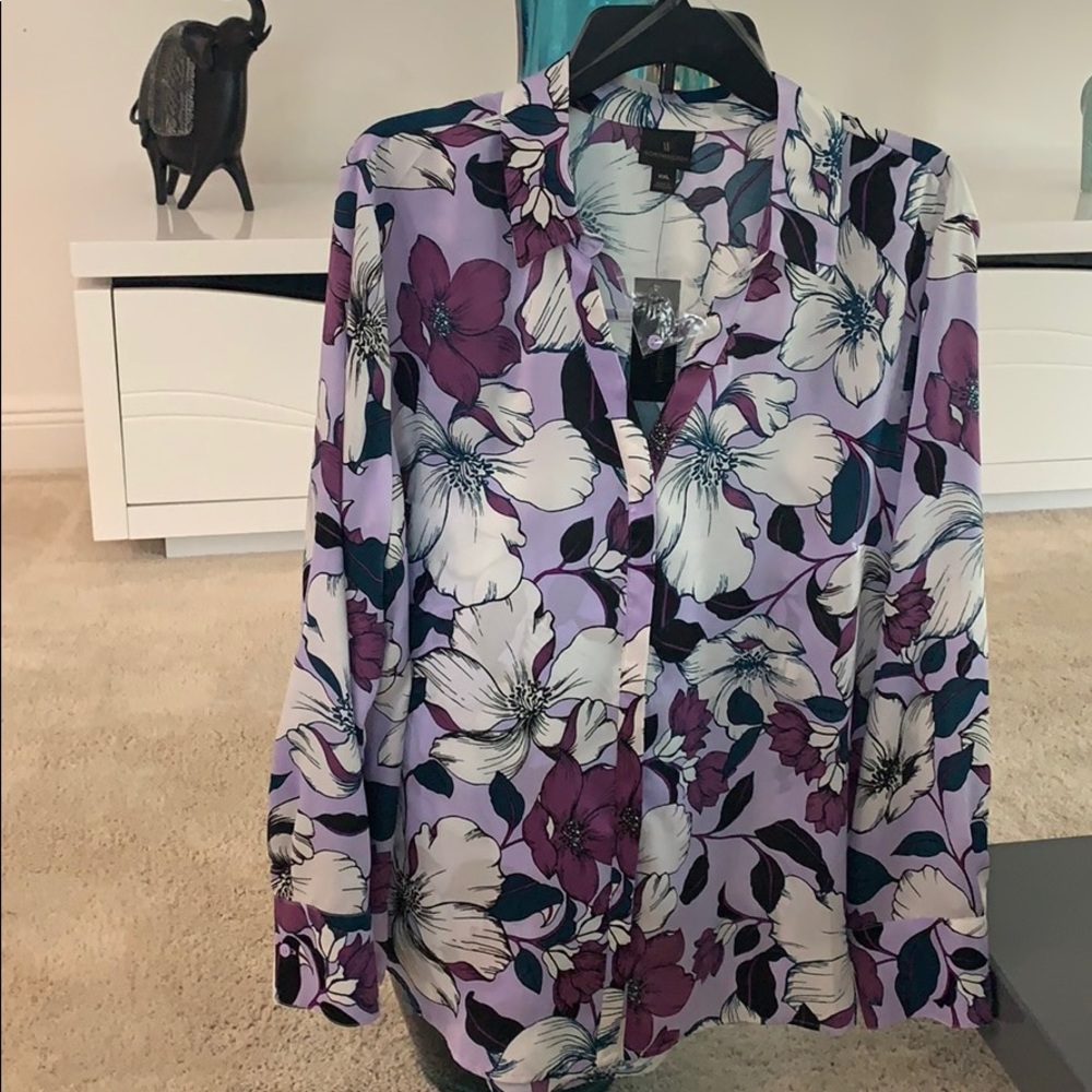 PURPLE LOVERS BUTTON DOWN MULTI COLOR SHIRT